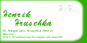 henrik hruschka business card